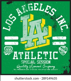 los angeles athletic t-shirt graphic