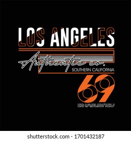 los angeles authentic co vintage fashion t-shirt design