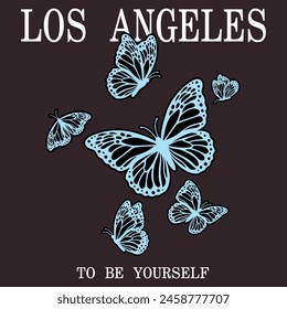 los ángeles to be yourself girls camiseta idea