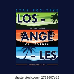 los angeles strand thema grafik vektor design für fertig druck und für andere anwendungen