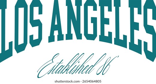 Los Angeles cali California varsity wreaf LA cute college front typography slogan design sports Varsity College USA Trending Graphic Tee t-shirt logo slogan artwork typography tote badge emblem crest 