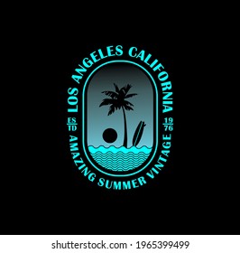 Los Angeles, California Amazing Summer Vintage typography for t-shirt print , vector illustration