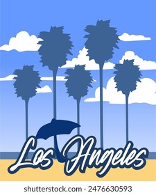 los angeles california with beautiful views and sky