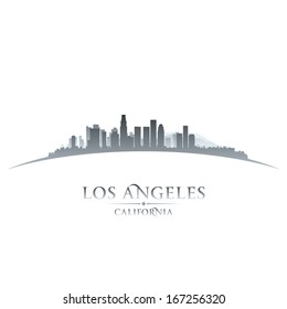 Los Angeles California city skyline silhouette. Vector illustration