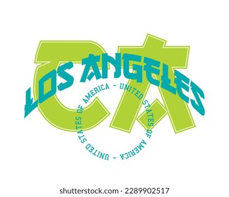 Los Angeles California cool typography. Vector illustration design for fashion graphics, t shirts, prints.