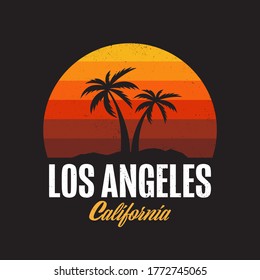 Los Angeles California Logo Design Apparel T-shirt Vector illustration