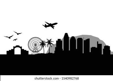 Los Angeles California Skyline Landscape City