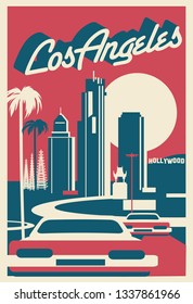 Los Angeles California Skyline postcard