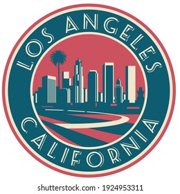 Los Angeles California Skyline Symbol Vector Stock Vector (Royalty Free ...