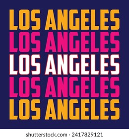 Los Angeles California slogan text. Vintage college typography. Vector illustration design for fashion graphics, t shirt prints, sweatshirts.