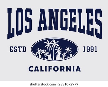 Los Angeles California Sport Text Stadt Vektorgrafik