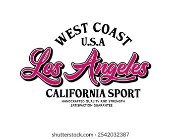 Los Ángeles California Sport USA West Coast Diseño de Tipografía