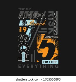 los angeles california summer concept graphic typography design good for urban fashion style