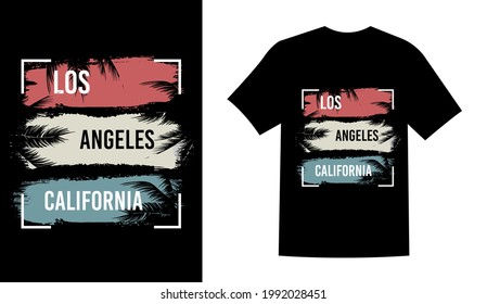 los angeles california summer sublimation beach vintage printable t shirt design vector