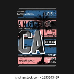 los angeles california sunset atmosphere abstract graphic design vector illustration good for print t shirt