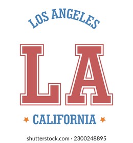 Los Angeles, california typography for clothing design, Los Angeles t-shirt design