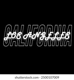 los angeles california typography graphic print , Abstract fashion drawing and creative design for t-shirts, mugs, graphic tee, sweatshirt, cases, etc. Illustration in modern style for clothes.