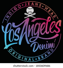 Los Angeles, California typography for t-shirt print , vector illustration
