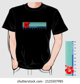 Los Angeles, California typography for t-shirt print , vector illustration