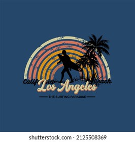 Los Angeles, California typography for t-shirt print , vector illustration