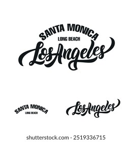 Tipografia de Los Angeles, Califórnia, gráficos de camisetas. Ilustrações vetoriais. gráfico vetorial para Los Angeles