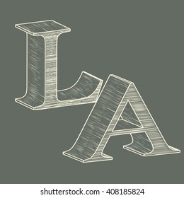 Los Angeles California Typography. T-shirt fashion stylish graphics. LA original wear.