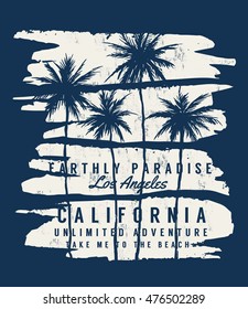 Los Angeles, California typography for t-shirt print , vector illustration