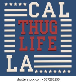 Los angeles California typography, t-shirt graphics