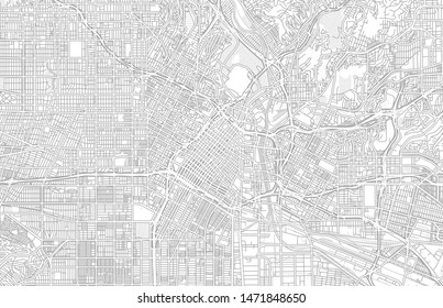 Los Angeles, California, USA, bright outlined vector map with bigger and minor roads and steets created for infographic backgrounds.