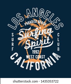 Los Angeles, California vector illustration, for t-shirt print and other uses.