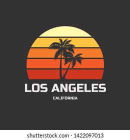 Los Angeles California Vintage T-Shirt Design. Vector.