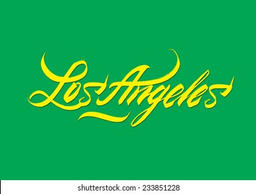 "Los Angeles" calligraphic lettering