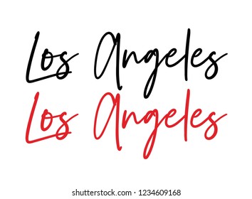 Los Angeles calligraphy vector 