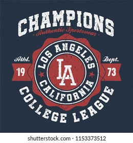 Los Angeles Champions - Tee Design For Printing