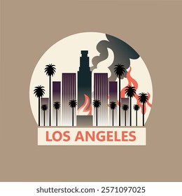  Los Angeles City Fire Illustration