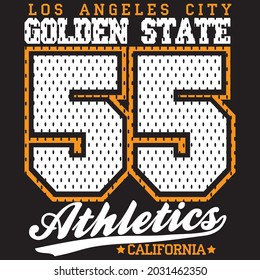 Los Angeles City Golden State Athletics California T-Shirt Design, können Sie Vektordatei herunterladen.