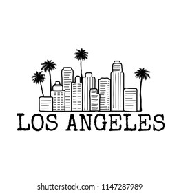 Los Angeles Hand Drawing Images, Stock Photos & Vectors 