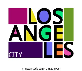 Los Angeles City, Modern T-shirt Typography Graphics, Vector Illustration