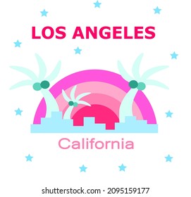 Los Angeles City Palm Tree Stock Vector (Royalty Free) 2095159177 ...