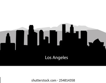 377 Los angeles skyline black and white Stock Illustrations, Images ...