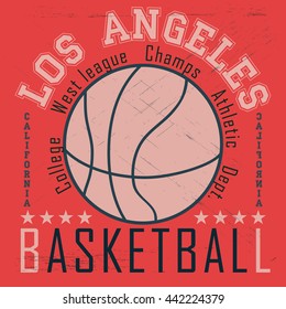 Los Angeles city Typography Graphic. Fashion stylish printing design for t shirt and sports wear, vector