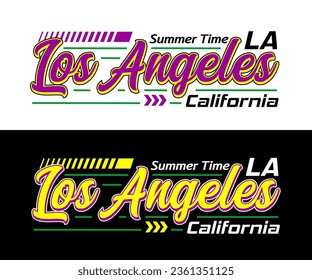 Los Angeles city vintage sport, graphic typography for t-shirt, posters, labels, etc.