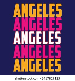 Los angeles college leauge. golden angel wing. california college. t-shirt design. vector.