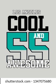 los angeles cool and awesome,t-shirt design