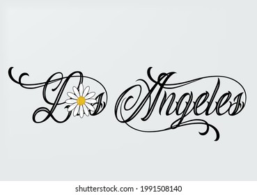 los angeles daisy flower vector art