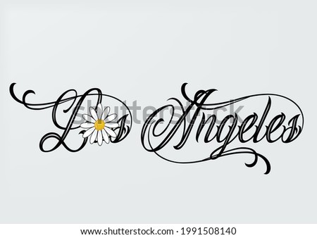 los angeles daisy flower vector art