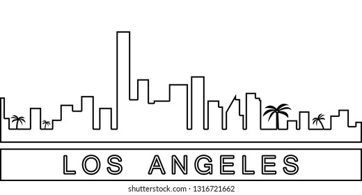 Los Angeles detailed skyline icon. Element of Cities for mobile concept and web apps icon. Thin line icon for website design and development, app development