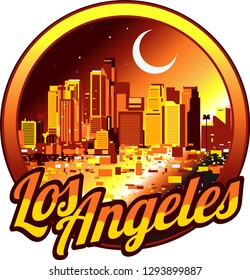 Los Angeles Downtown Stock Vector (Royalty Free) 1293899887 | Shutterstock