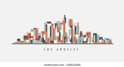 Los Angeles Downtown Geometric Art