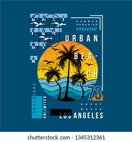 los angeles element beach abstract graphic typography design vector for ready print t shirt